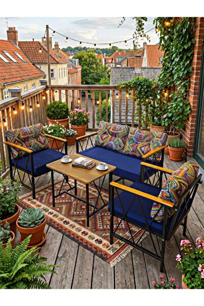 MOGARD YENİ RENK! Bahçe Balkon Mobilyası, Masa Sandalye, 2+1+1 Kanepe Koltuk ...