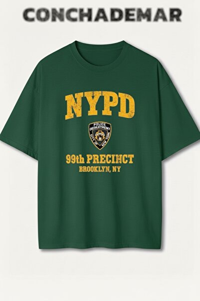 Vordevia Nypd Printed Premium Oversize Cotton T-Shirt