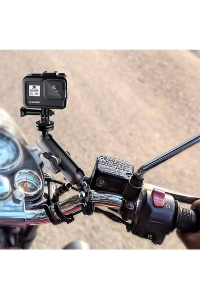 Zoli İnsta360 ve Aksiyon Kamera Uyumlu Motosiklet,Bisiklet,Scooter 360° Ayarlanabilir Gidon Bağlantılı Kamera Tutucu