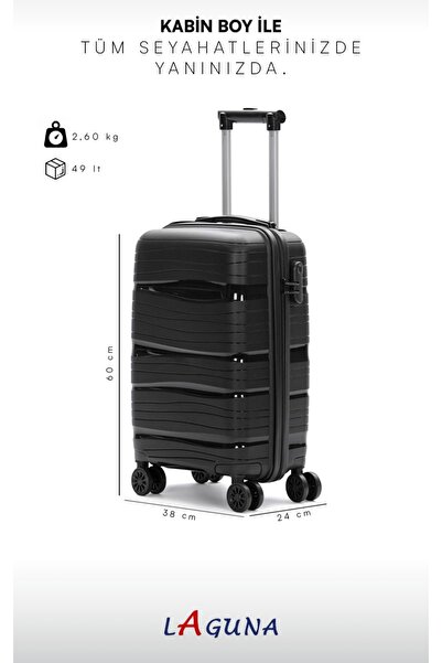 Laguna %100 Silikon Kırılmaz Valiz PP Büyük Boy Bavul Esnek Hafif Valiz Dalga...