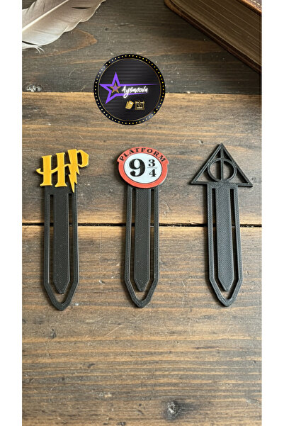 aysanova مجموعة من 3 فواصل كتب بتصميم خاص مستوحاة من هاري بوتر - عالم هوجورتس...