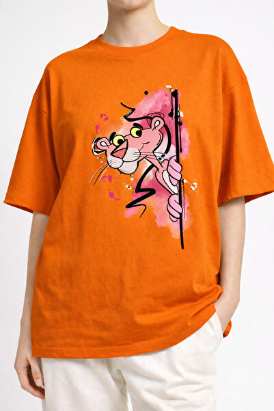 Infire clothing 100% Cotton Pink Panther Printed Oversize T-Shirt