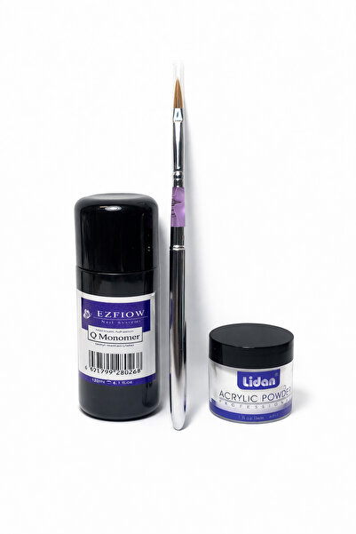 Lidan Professional acrylic nail set – monomer, acrylic powder and brush
