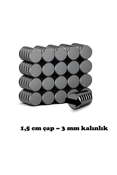 Hdg Buzdolabı Süsü Magnet Mıknatısı Siyah Mıknatıs 100 adet