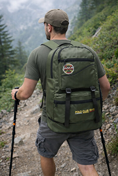 SEASON MOUNTAINER Backpack, Camping Bag, 65 Liter Bellows Bag, Waterproof Thi...