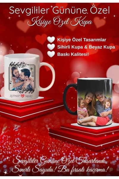 Kupabaskıcısı Kişiye Özel Fotoğraf Baskılı Kupa Sevgiler Günü Hediyesi