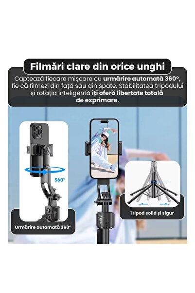 BMSIFY Trepied inteligent cu urmărire facială prin inteligență artificială