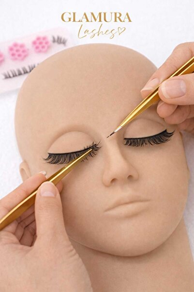 Glamura Lashes Eyelash Extension Practice Mannequin Head with Detachable Eyes