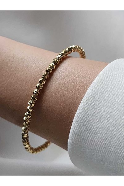 ZÜLİSCH KUYUMCU MODEL DORİKA BİLEKLİK 14K GOLD ÇELİK 316L ÇELİK