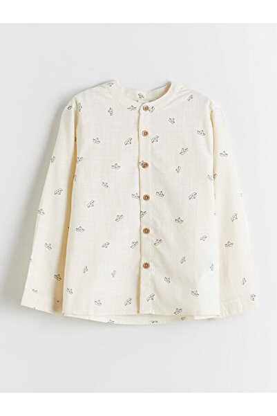 LC Waikiki Rmz Gi̇yi̇m Farkiyla Stand Collar Boys' Poplin Shirt