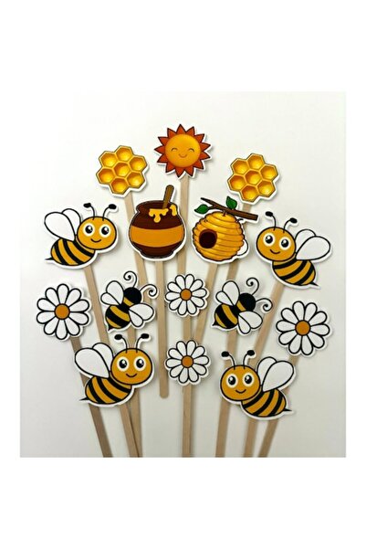 DecoParty Bee Themed Cake Toppers Set