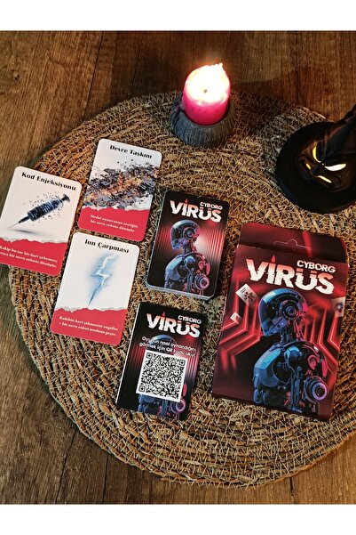 Paganca بطاقات لعبة فيروس سايبرغ الاستراتيجية - 50 بطاقة مع حقيبة هدية