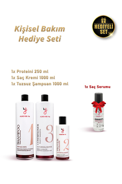 Forever f4 Kişisel Bakım Seti Protein 250 ml + Şampuan & Krem + Serum Hediye