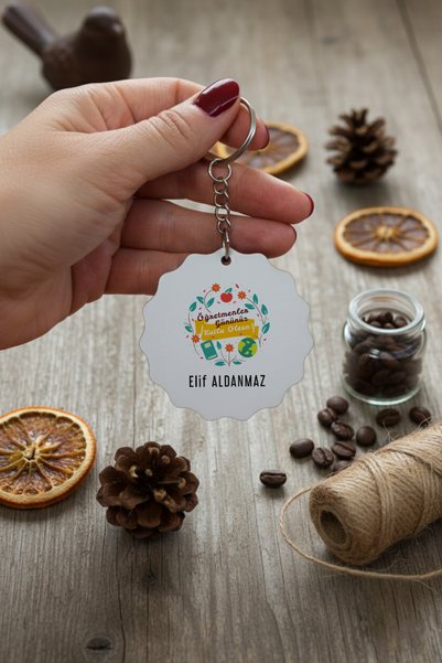 Hedizu Öğretmenler Günü Hediyesi Kişiye Özel Anahtarlık Güneş Öğretmenler Gün...