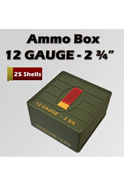 Memania Co 12 Kalibre 2-3/4 Fşek Saklama Kutusu – 25’li Dayanıklı Ammo Box 12...