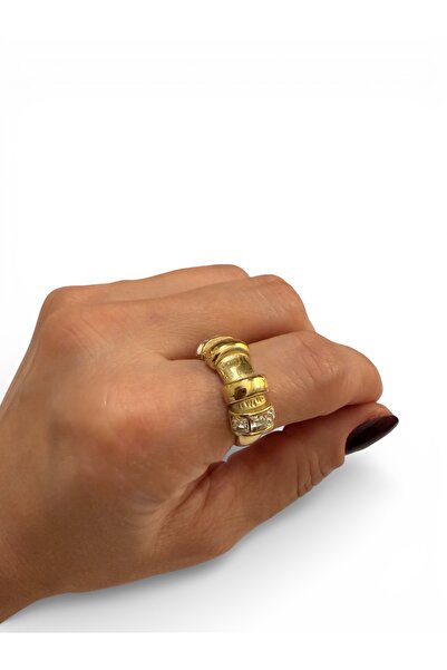 Bo Takı ve Aksesuar خاتم قابل للتعديل من الفولاذ ذو علامة تجارية مميزة