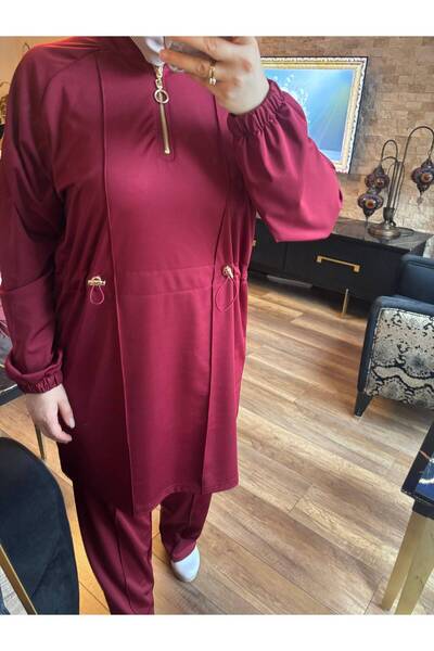 Wovi Women's Diving Fabric Half-Zipper Tracksuit Set