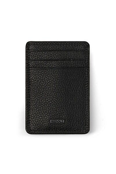 REDOLZ Leather Essentials Kreditkartenetui RFID Leder 7 cm mit Geldscheinklammer