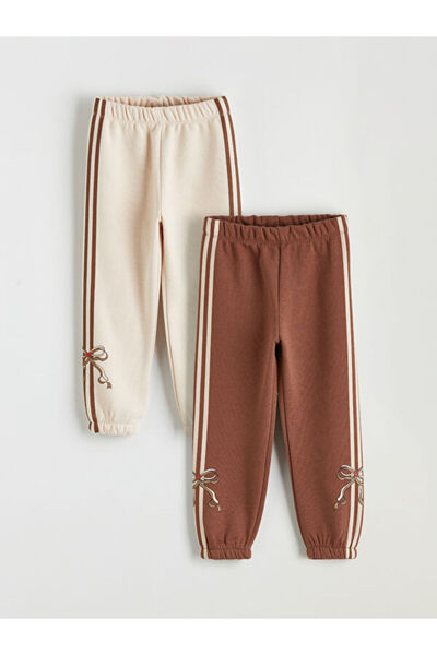 LC Waikiki Rmz Gi̇yi̇m Farki̇yla Girls' Thick Jogger Sweatpants 2-Pack