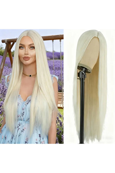 favorim peruk New sezon gerçek saç dokusunda soğuk sarı perçemsiz peruk