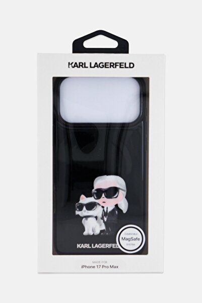 Karl Lagerfeld جراب MagSafe IML لهاتف iPhone 17 Pro Max مزين برسومات كارل الم...