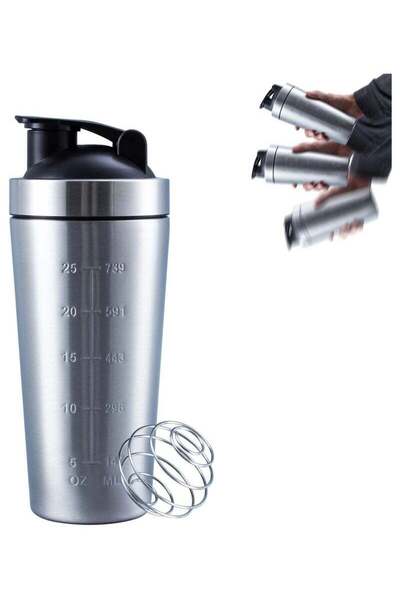 Arabest Protein Shaker Bottle for Protein Mixes, 25oz(739ml) Stainless Steel ...