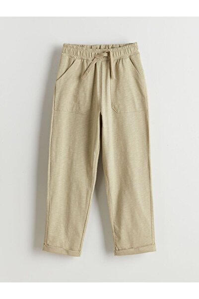 LC Waikiki Lcw kids elastic waistband boy's trousers in khaki