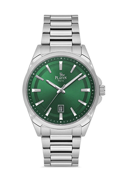 Platin Pierre ساعة يد رجالية HDS-PL-1204GA-A10 بسوار فولاذي مع تقويم