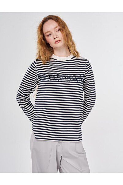 Kayra Блуза с печат Hotfix, тъмно синьо