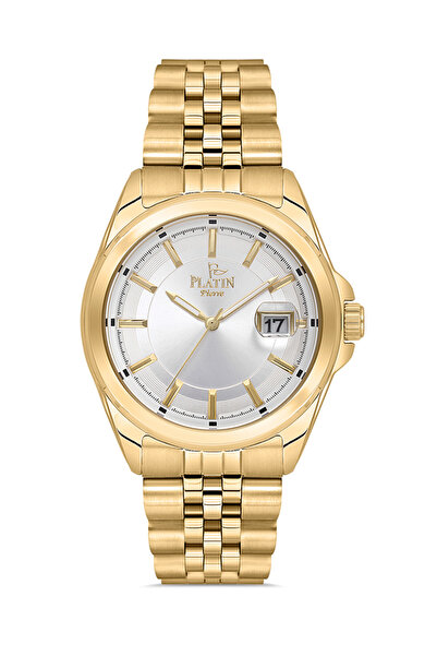 Platin Pierre ساعة يد رجالية HDS-PL-1220GA-B1 بسوار فولاذي مع تقويم