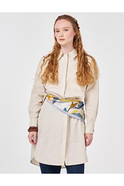 KYR 100% Cotton Embroidered Tunic Cream