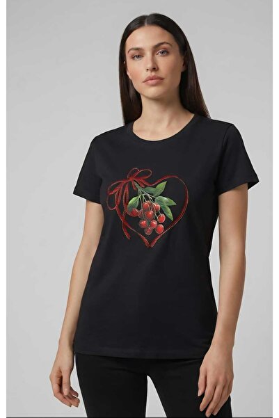 ihaoo Women's heart print t-shirt