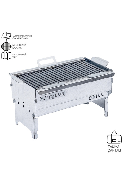 Genel Markalar Katlanabilir Ayaklı Portatif Mangal - Paslanmaz - Argeus - Ort...