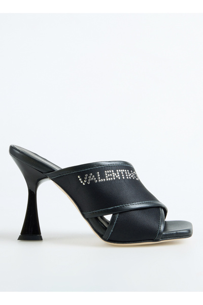 Valentino %70 Suni Deri, %30 Sentetik Siyah Kadın Topuklu Sandalet 91D2541STN