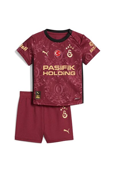 Puma Lastikli Bel Standart Kırmızı - Sarı Bebek Şort Takım 77983603-GSK Third...