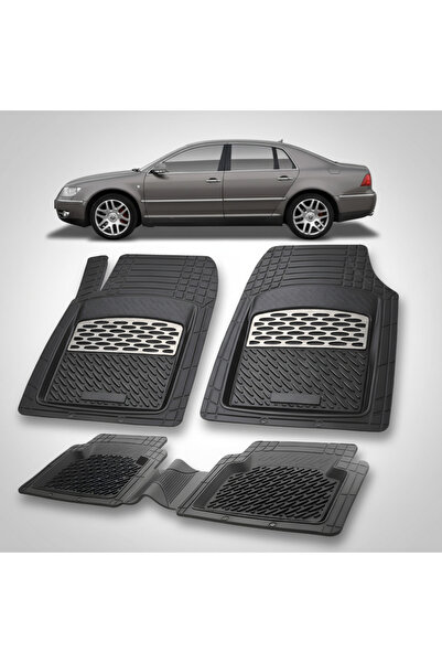TEAMCAR Tray Type Car Mats Compatible with Volkswagen Phaeton 2002–2007 - Silver
