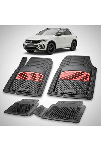 TEAMCAR Πατάκια αυτοκινήτου τύπου δίσκου συμβατά με Volkswagen T-Roc I (2021-...