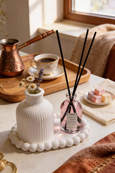 Fitruka Japon Kiraz Çiçeği Oda Kokusu Seti | Minimal Vazo & Tepsi