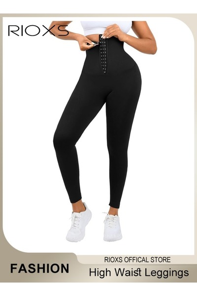 RIOXS Women's Yoga Pants, High Waisted Sweatpants with Hooks, Sauna Sweat Leg...