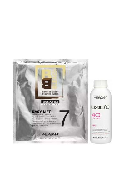 Alfaparf Pachet pentru decolorare păr Alfaparf, Pudră 50gr 7 tonuri + Oxidant...