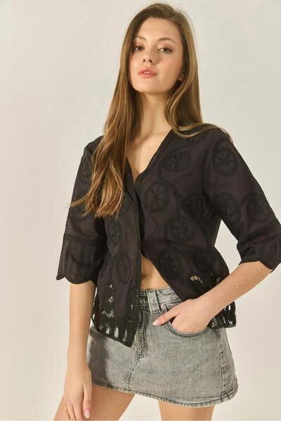 Septemmart Embroidered 100% Cotton Bohemian Women's Shirt