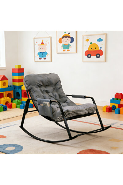 Mtanvxay حقيبة تخزين وسائد كرسي هزاز مزدوج حديث مبطن لغرفة المعيشة والفناء وا...