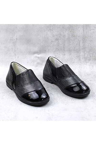 tino Lightweight children's shoes, made of natural leather 3231-BLACK