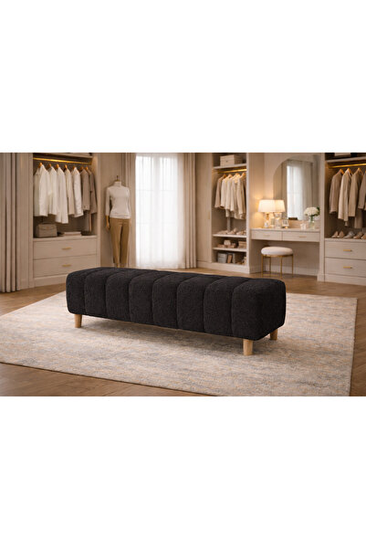 arge demo Ringo 12 cm Ahşap Ayaklı Puf Benç Giyinme Odası ,Antre,Salon 120 cm...