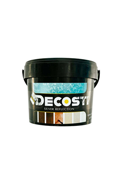 Decosti Vopsea decorativa pensulata, cu sfere de sticla, Silver reflection, Decosti( 1L)