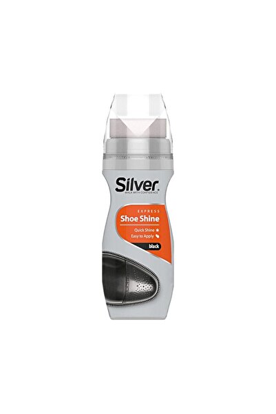 Silver Set 2 x Liquid Shoe Cream, Silver, Black, 75 ml x 6 Pieces