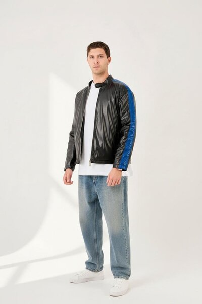 Rocqerx X-2016 Quilted Leather Coat with Garni Detail