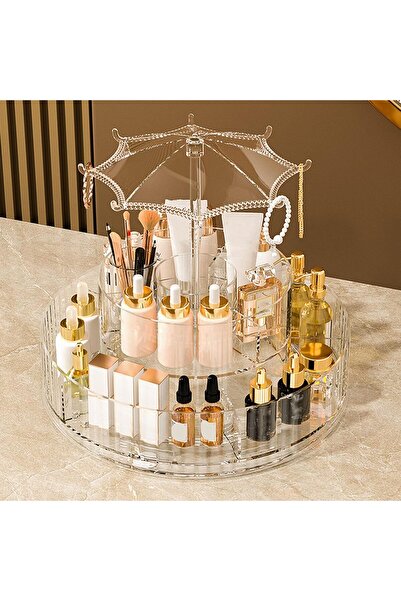 Arabest Makeup Organizer, 360 Degree Rotating Cosmetic Storage Display Case, ...