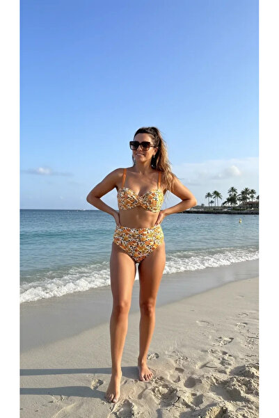 Pierre Cardin Bonie Dolgulu Straplez Yüksek Bel Bikini Takım