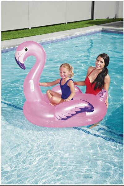 TOHA BEST WAY Lüks Flamingo Şişme Deniz Yatağı | Büyük Boy Tutmalı Binilebili...
